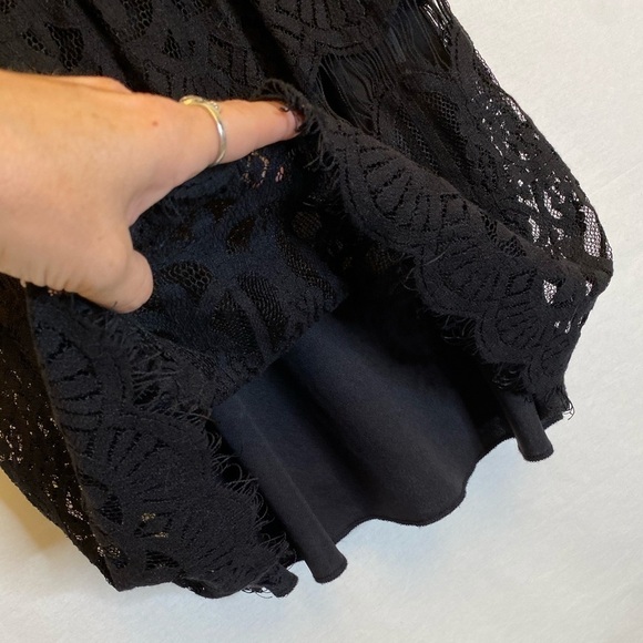 THREE PINK HEARTS Dressy Lace Dress Size Medium Black - Picture 7 of 8